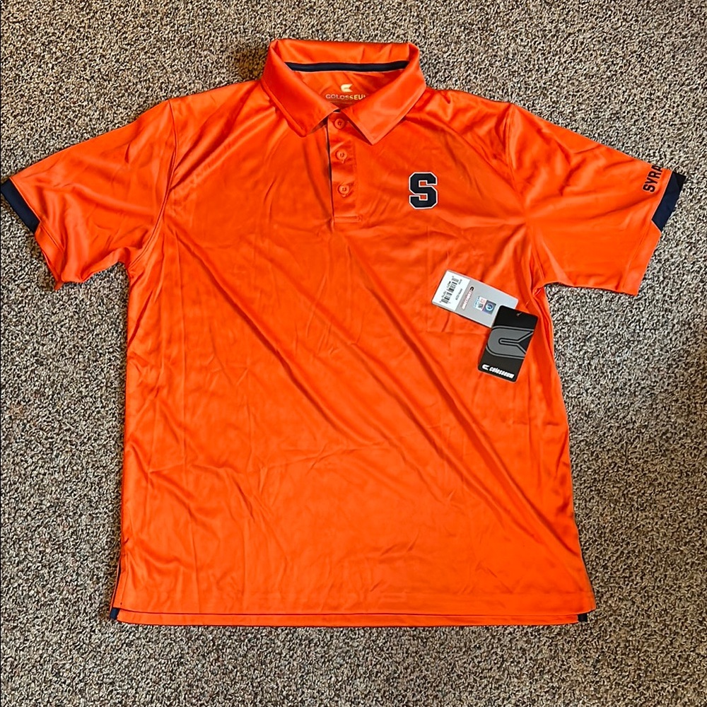 NWT Syracuse Men's Orange Polo Shirt